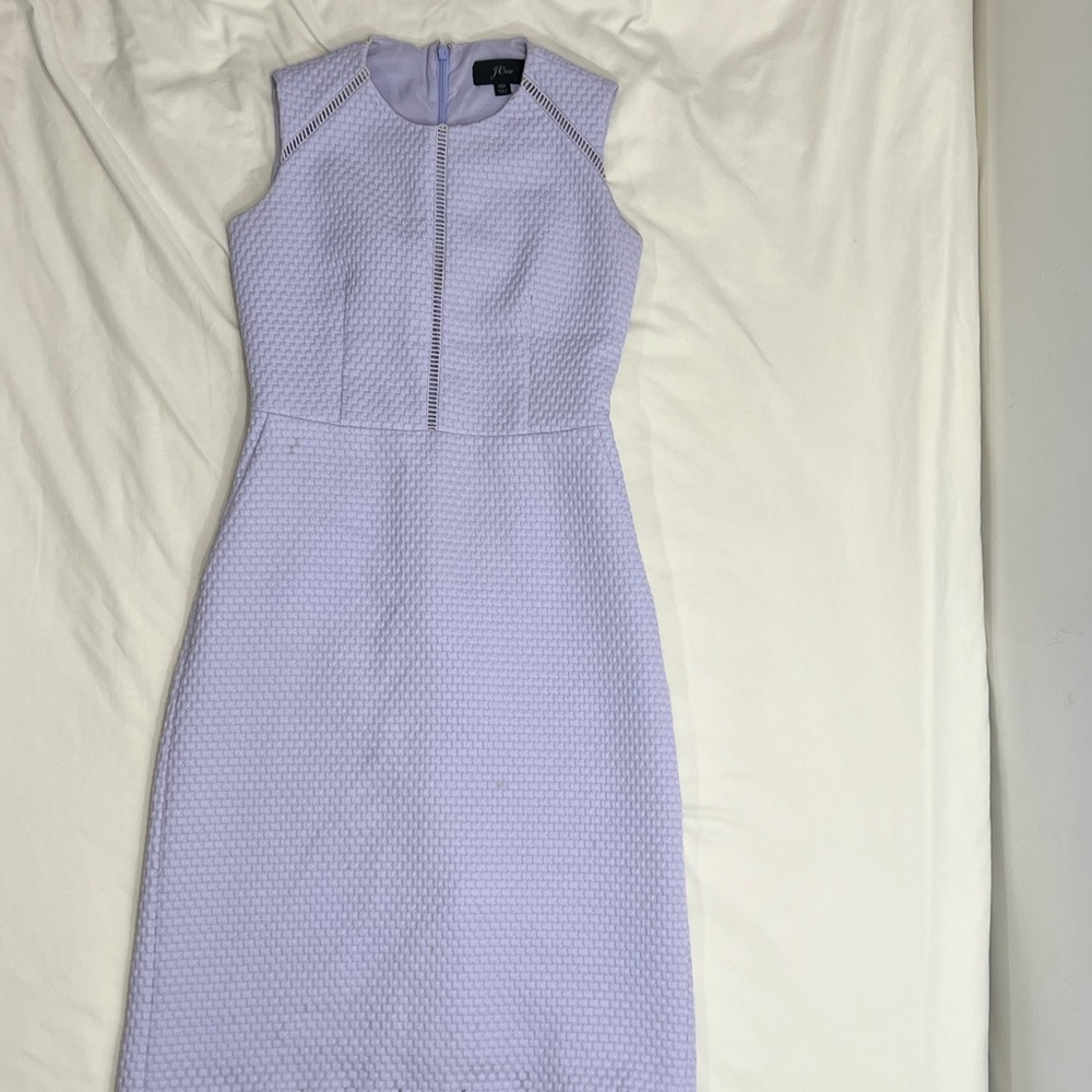 J. Crew Light Purple Textured Midi Dress